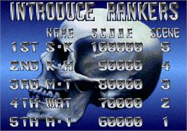 High Score Screen for Operation Wolf 3.