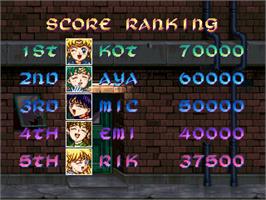 High Score Screen for Pretty Soldier Sailor Moon.