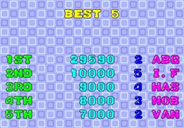 High Score Screen for Puzzle Bobble.