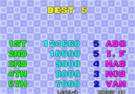 High Score Screen for Puzzle Bobble / Bust-A-Move.