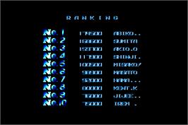 High Score Screen for R-Type.