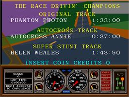 High Score Screen for Race Drivin'.