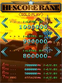 High Score Screen for Raiden Fighters Jet.