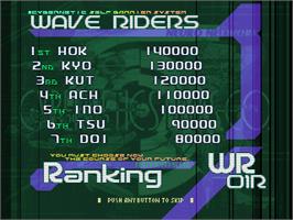 High Score Screen for Ray Crisis.