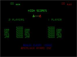 High Score Screen for Space Duel.