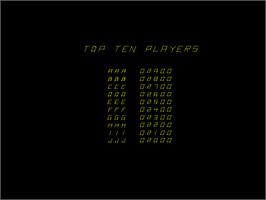 High Score Screen for Space Fury.