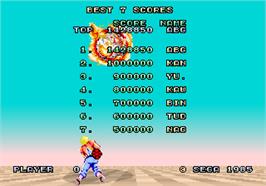 High Score Screen for Space Harrier.