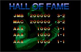 High Score Screen for Steel Force.