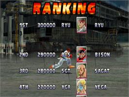 High Score Screen for Street Fighter EX 2 Plus.