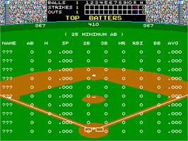 High Score Screen for Strike Zone Baseball.