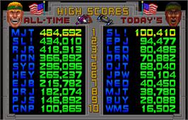 High Score Screen for Total Carnage.