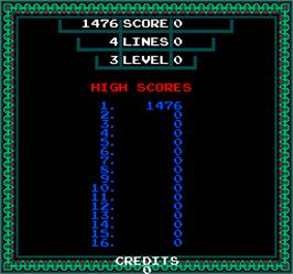 High Score Screen for Vs. Tetris.