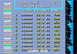 High Score Screen for WEC Le Mans 24.