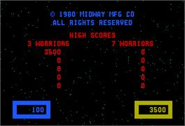 High Score Screen for Wizard of Wor.