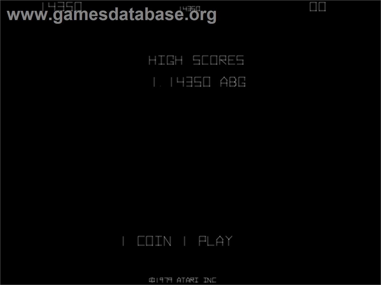 Asteroids - Arcade - Artwork - High Score Screen