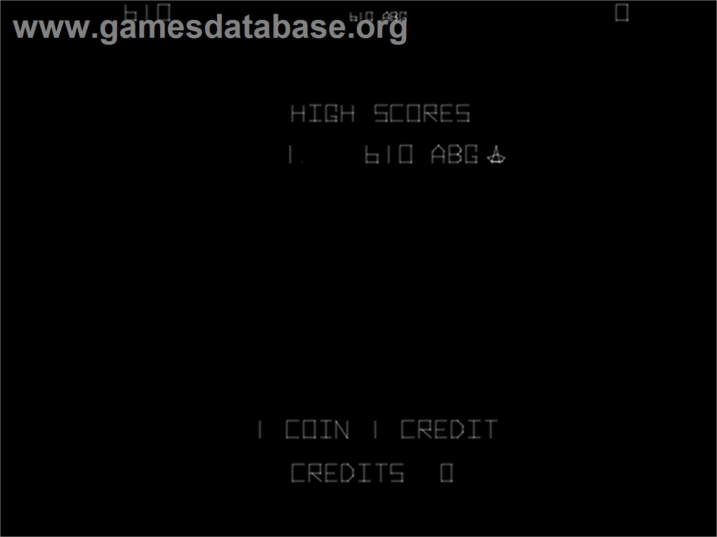 Asteroids Deluxe - Arcade - Artwork - High Score Screen