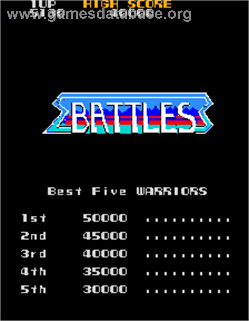 Battles - Arcade - Artwork - High Score Screen
