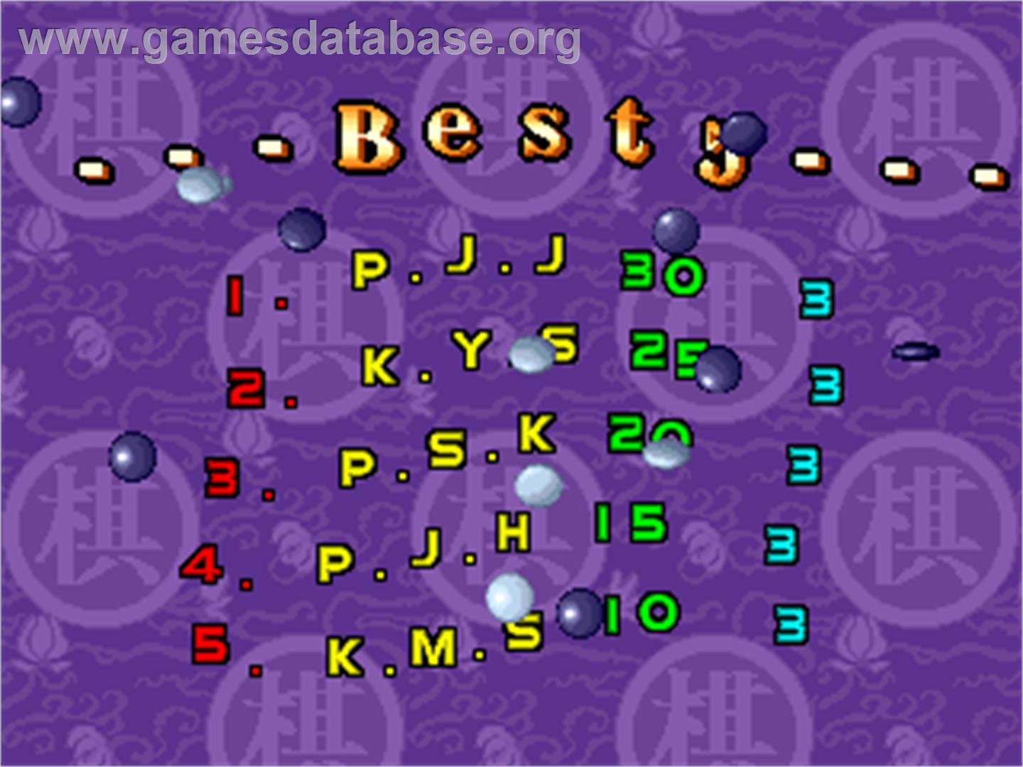 Bestri - Arcade - Artwork - High Score Screen