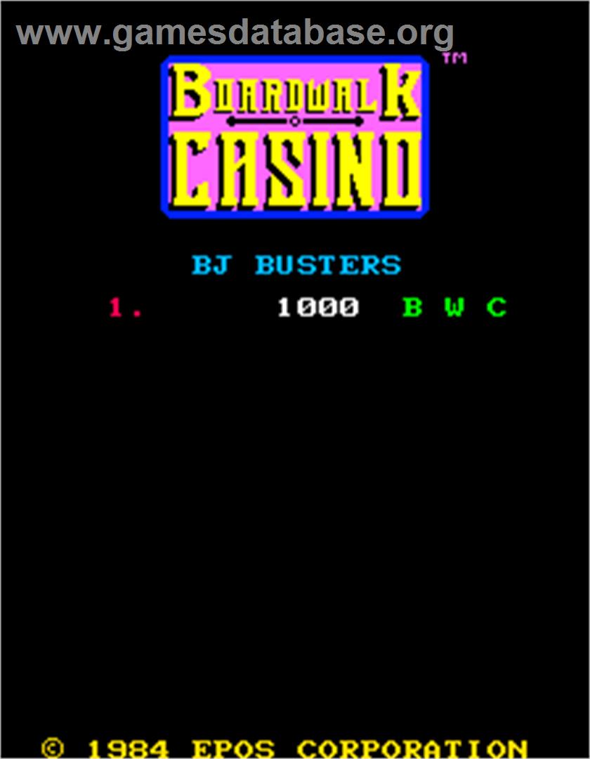 Boardwalk Casino - Arcade - Artwork - High Score Screen