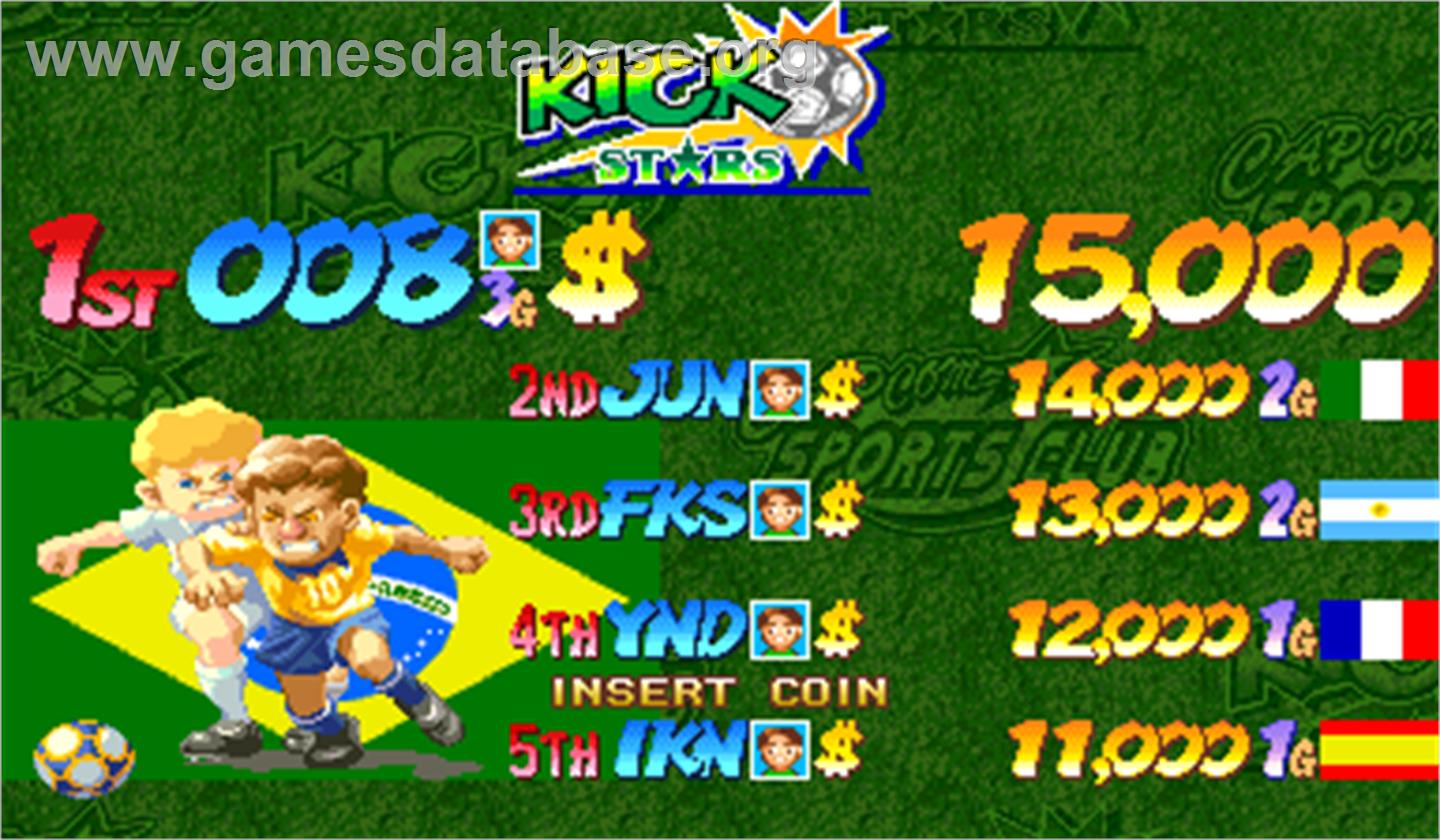 Capcom Sports Club - Arcade - Artwork - High Score Screen