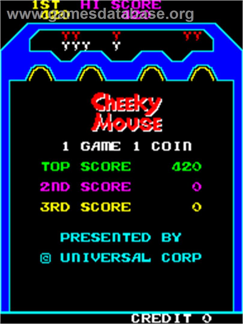 Cheeky Mouse - Arcade - Artwork - High Score Screen