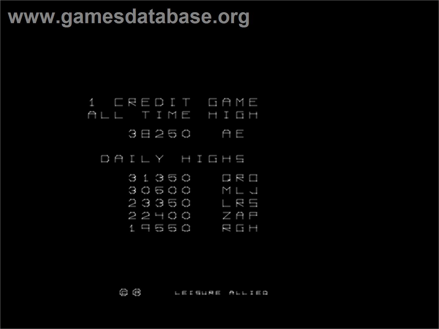 Delta Race - Arcade - Artwork - High Score Screen