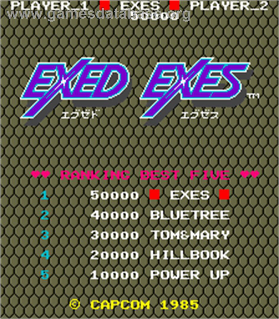 Exed Exes - Arcade - Artwork - High Score Screen