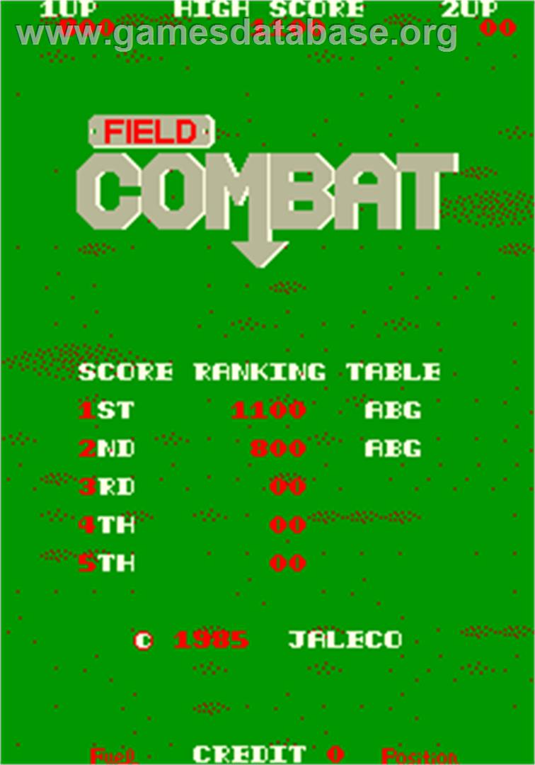 Field Combat - Arcade - Artwork - High Score Screen