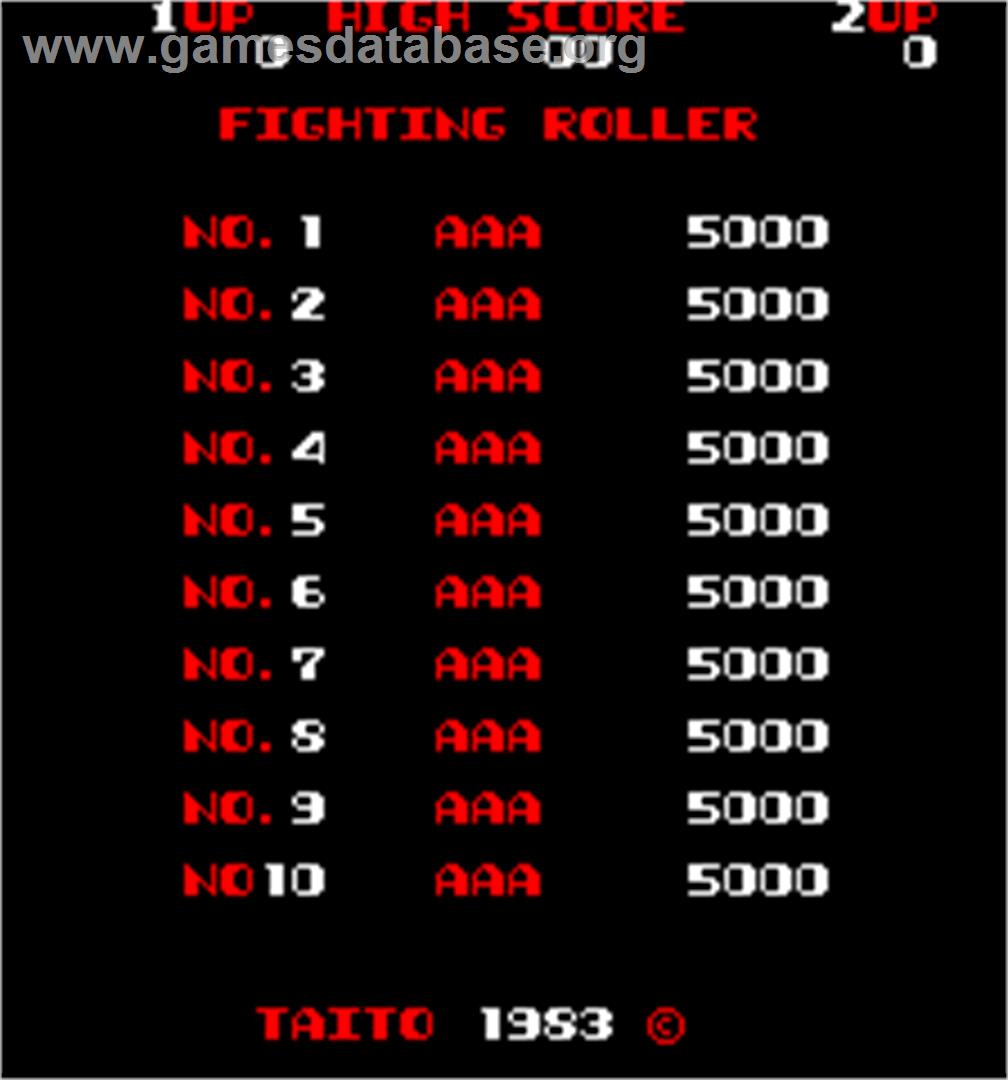 Fighting Roller - Arcade - Artwork - High Score Screen