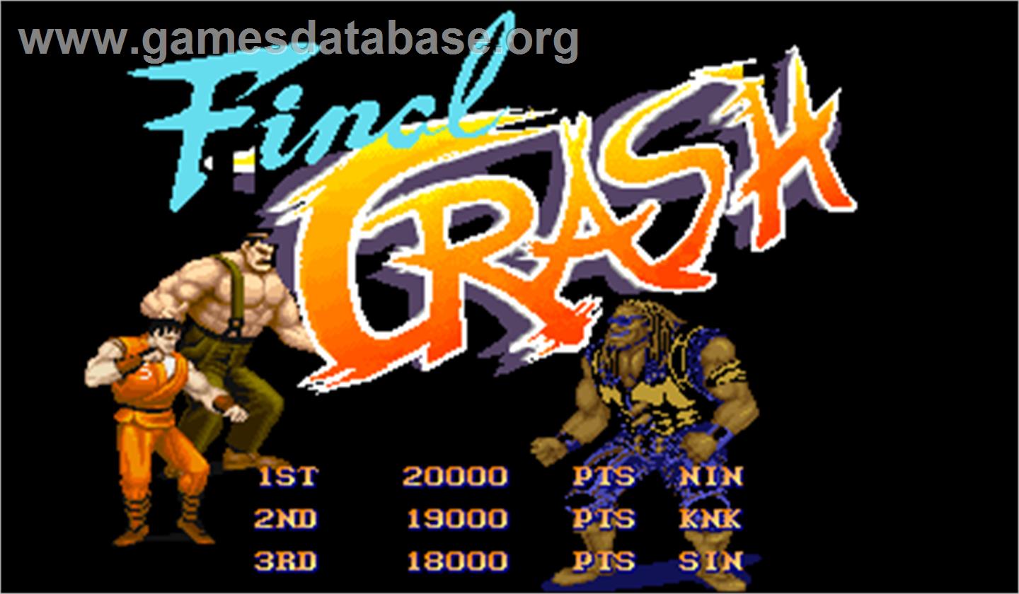 Final Crash - Arcade - Artwork - High Score Screen