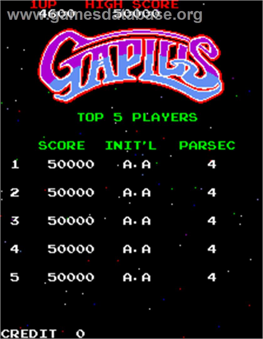 Galaga 3 - Arcade - Artwork - High Score Screen