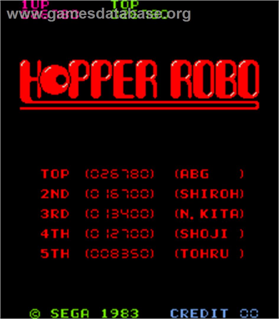 Hopper Robo - Arcade - Artwork - High Score Screen