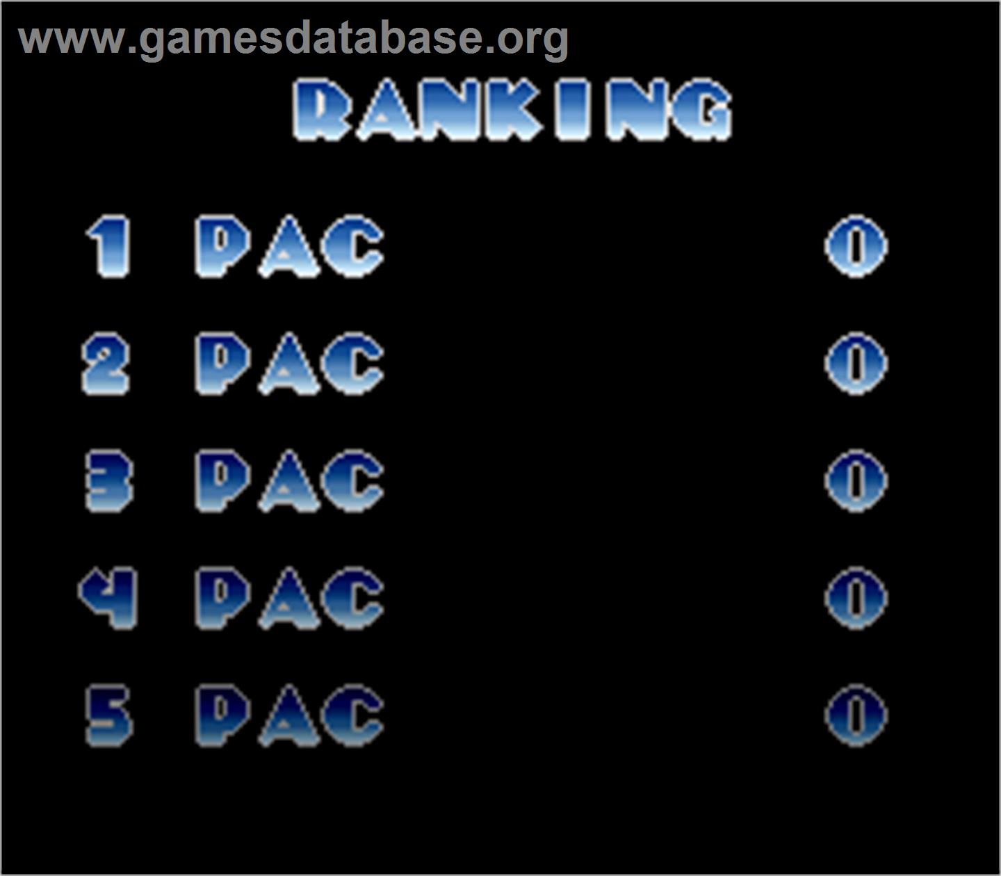 Hyper Pacman - Arcade - Artwork - High Score Screen