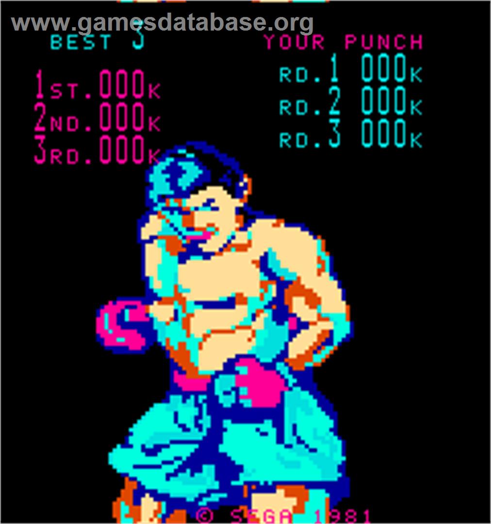 KO Punch - Arcade - Artwork - High Score Screen