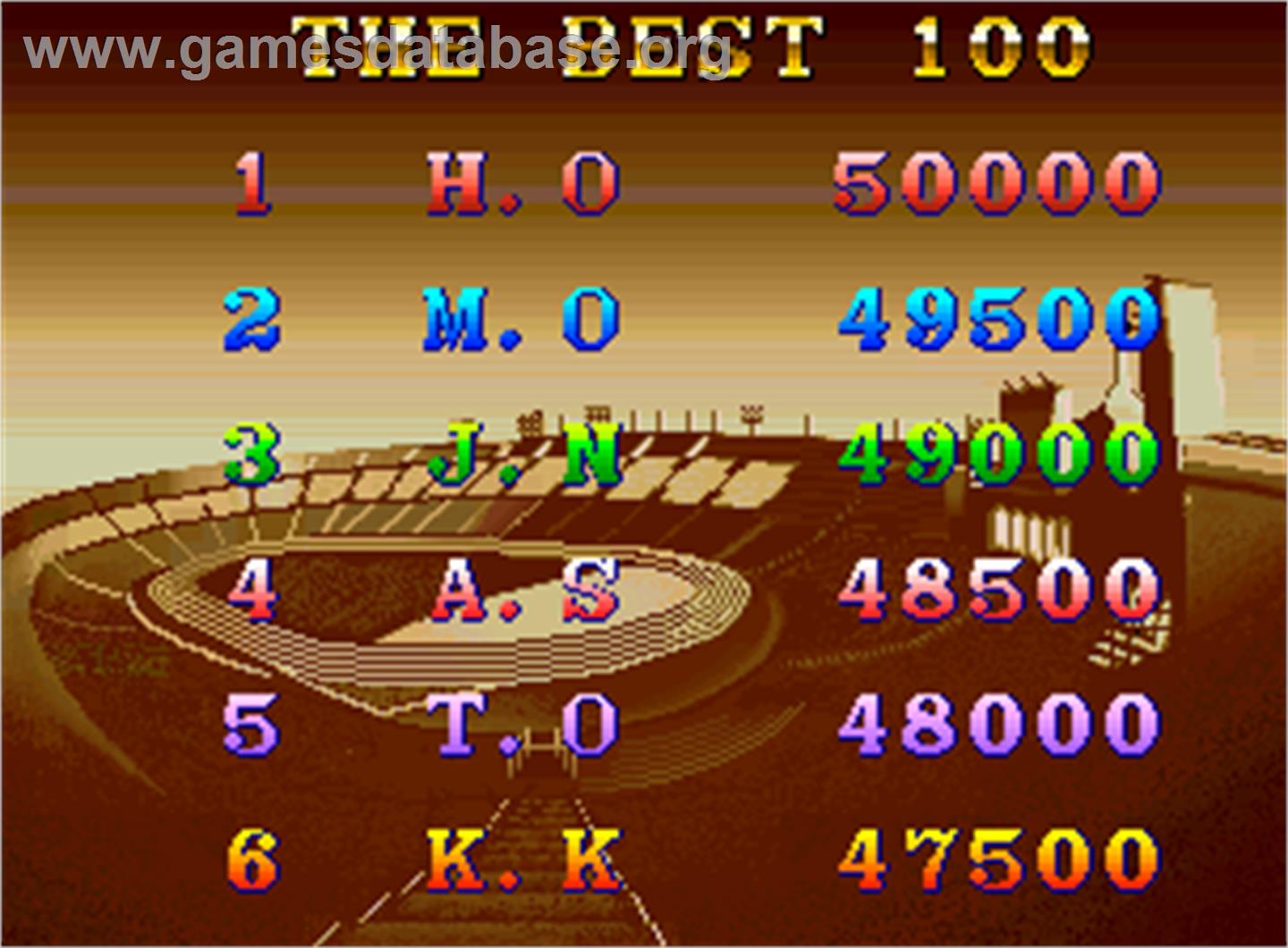 Konami '88 - Arcade - Artwork - High Score Screen