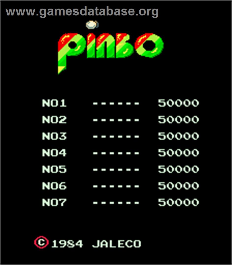 Pinbo - Arcade - Artwork - High Score Screen