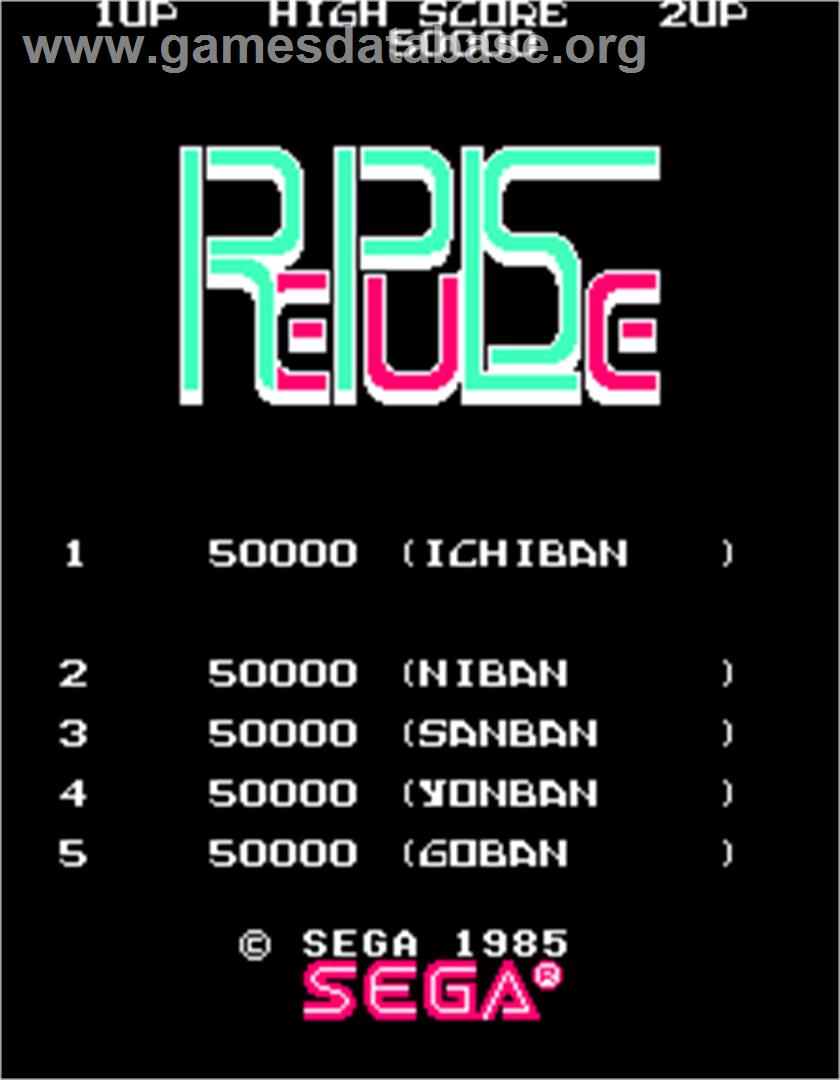 Repulse - Arcade - Artwork - High Score Screen