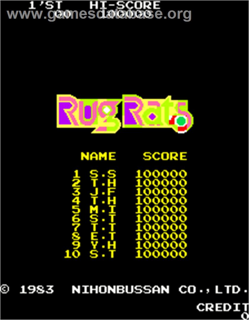 Rug Rats - Arcade - Artwork - High Score Screen