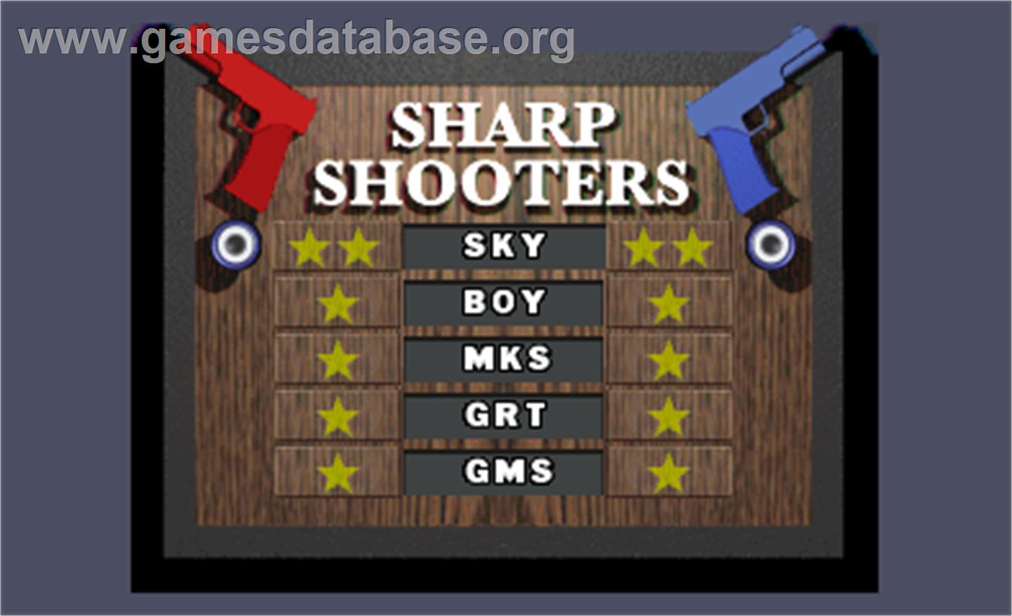 Sharpshooter - Arcade - Artwork - High Score Screen