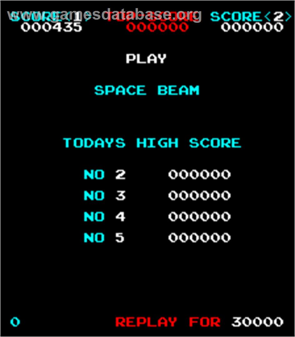 Space Beam - Arcade - Artwork - High Score Screen