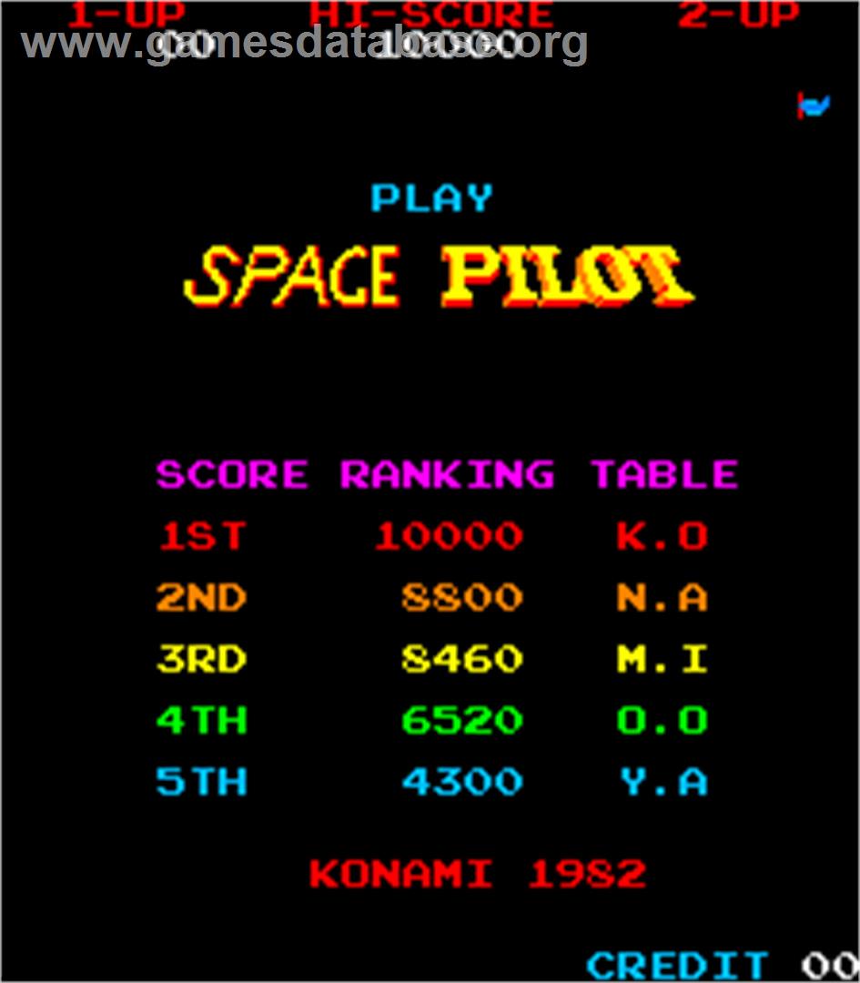 Space Pilot - Arcade - Artwork - High Score Screen
