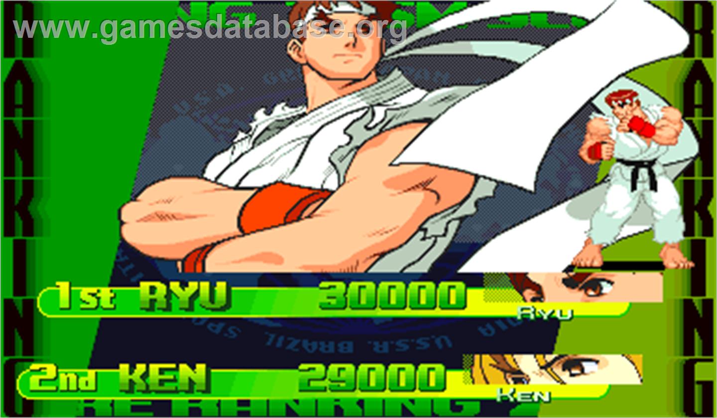 Street Fighter Zero 3 - Arcade - Artwork - High Score Screen