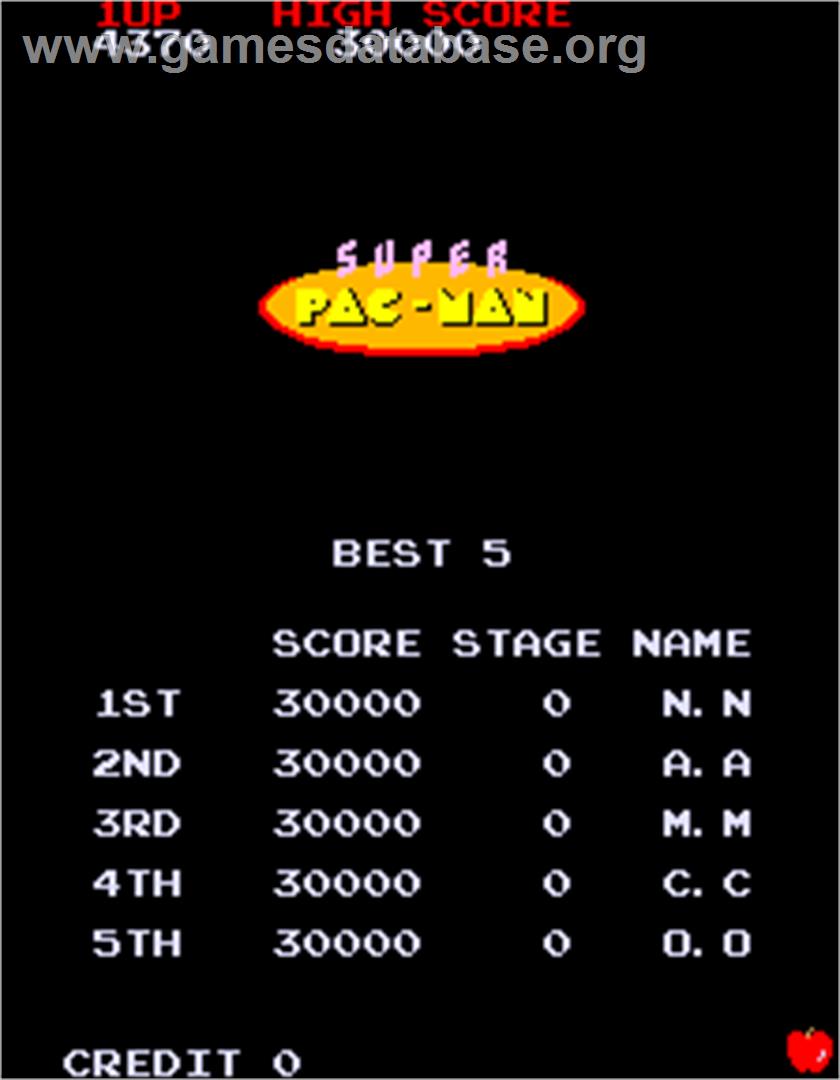 Super Pac-Man - Arcade - Artwork - High Score Screen