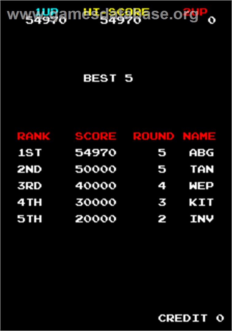 Super Space Invaders '91 - Arcade - Artwork - High Score Screen