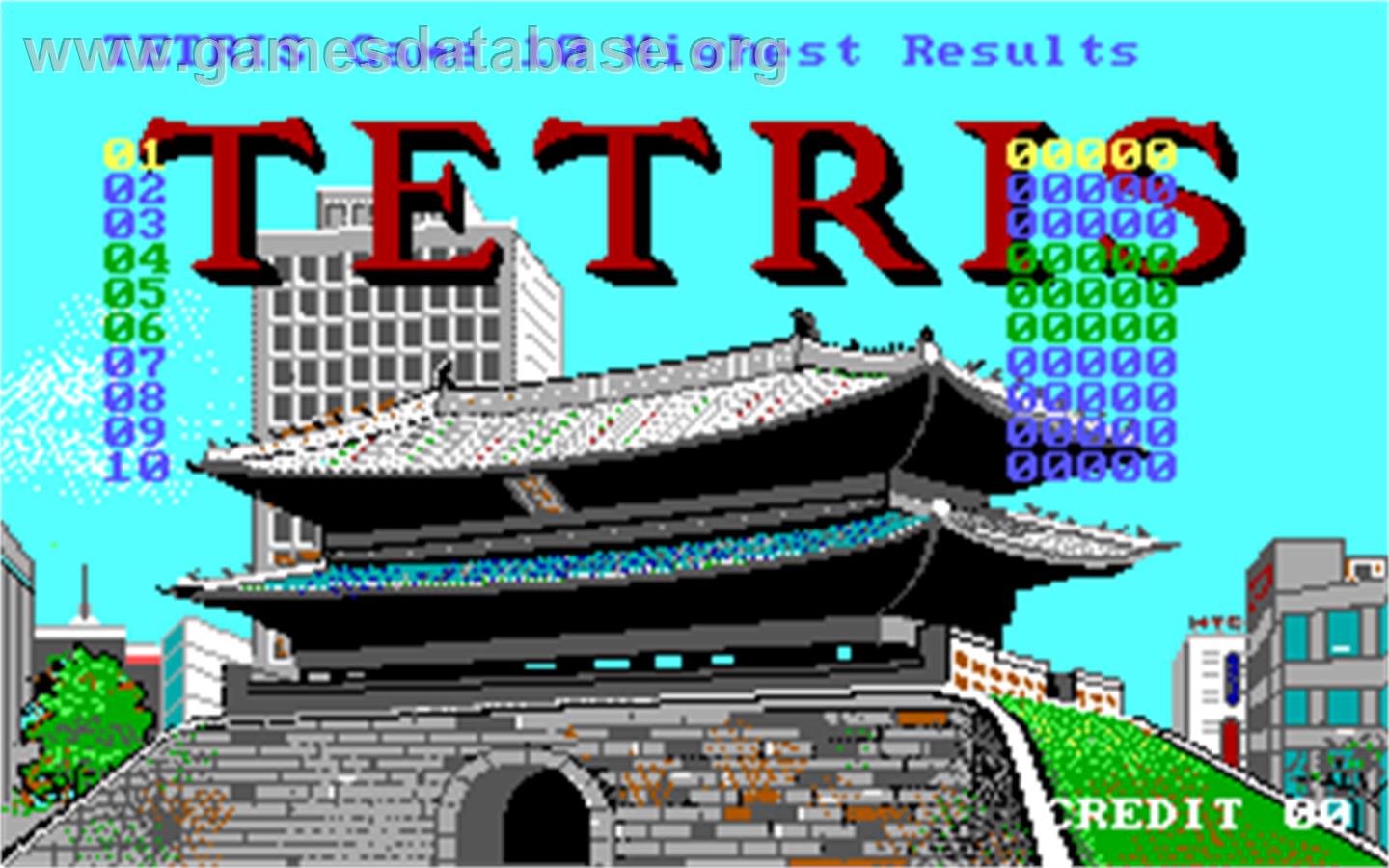 Tetris - Arcade - Artwork - High Score Screen