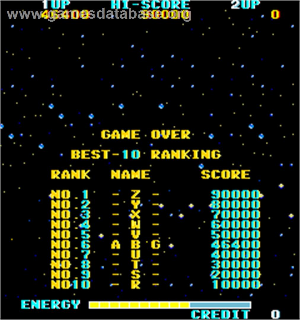 The Alphax Z - Arcade - Artwork - High Score Screen