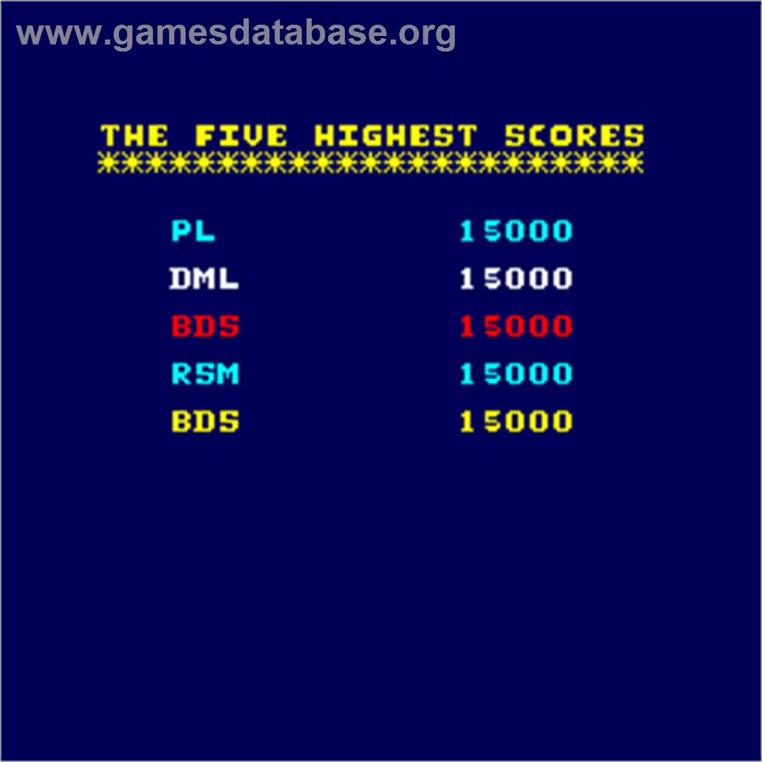 Thief - Arcade - Artwork - High Score Screen