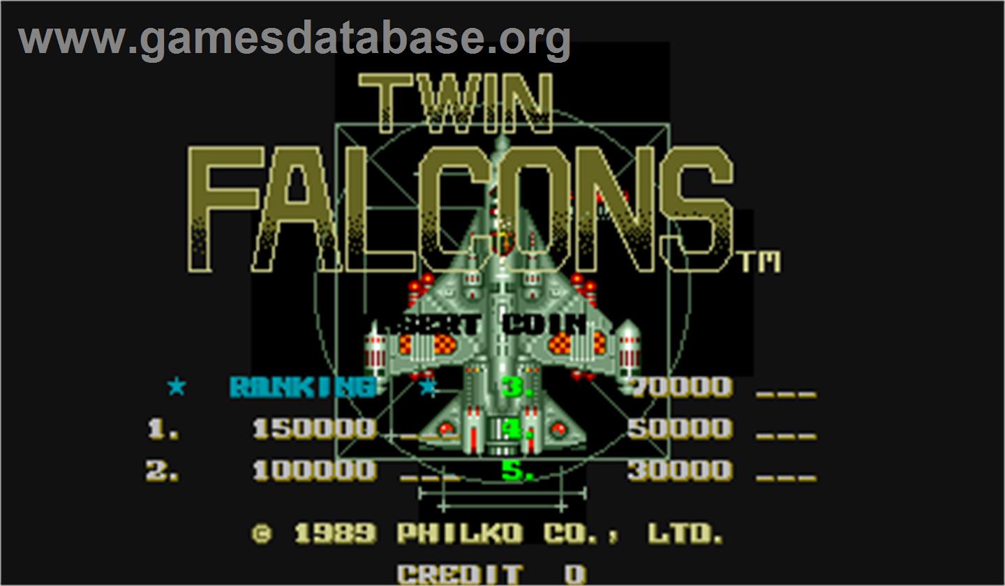 Twin Falcons - Arcade - Artwork - High Score Screen