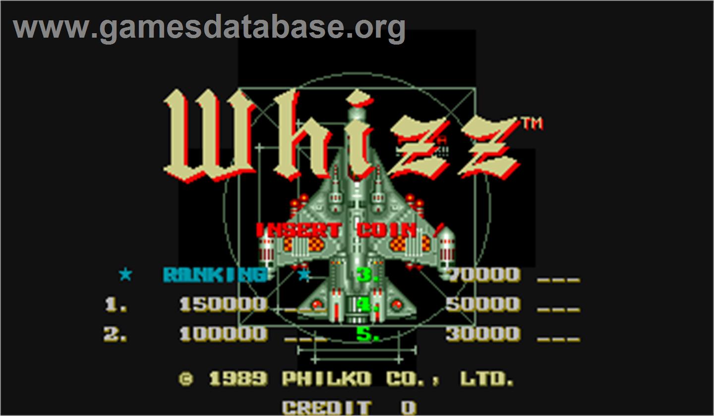 Whizz - Arcade - Artwork - High Score Screen