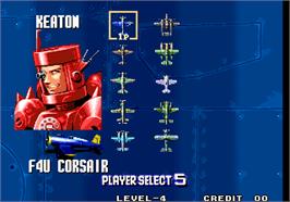 Select Screen for Aero Fighters 3 / Sonic Wings 3.
